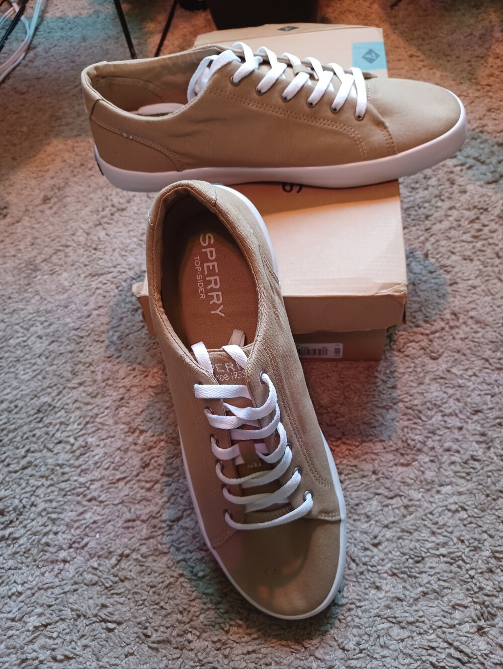 SPERRY Tan Canvas WAHOO LTT Top-Sider NWOT-Men Sz 11½